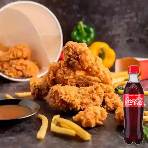 Combo Pollo Broaster 4 Pz +Cocacola Orig 400ml