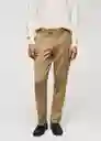 Pantalón Hector Beige Talla 46 Hombre Mango