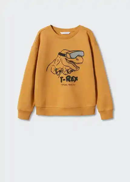 Sudadera Stuff2 Mostaza Talla 08 Niños Mango