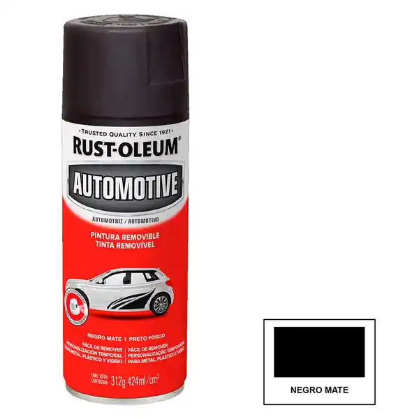 Rust-Oleum Pintura Plástica Removible Negro