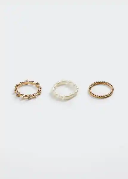 Anillo Aida Oro Talla M Mujer Mango