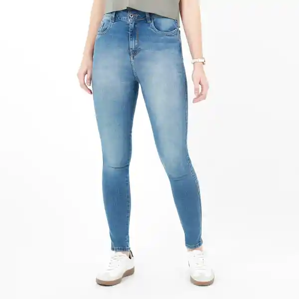 Jean Ilussion Tiro Medio Bota Skinny Azul Talla 8 - 551601