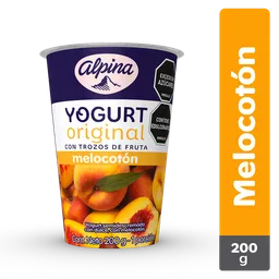 Alpina Yogurt Original con Trozos de Fruta Sabor a Melocotón