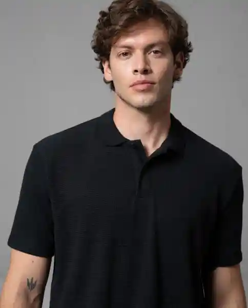 Camiseta Polo Hombre Negro M 191G102_NEG194007 Rifle