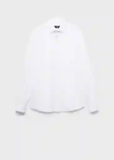 Camisa Giro Blanco Talla M Hombre Mango