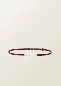 Cinturón Sela Rojo Talla S Mujer Mango