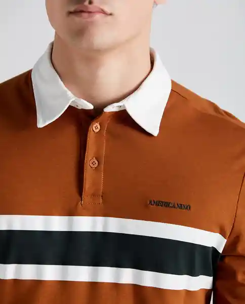  Camiseta Hombre Cafe Talla M 801E004 AMERICANINO 