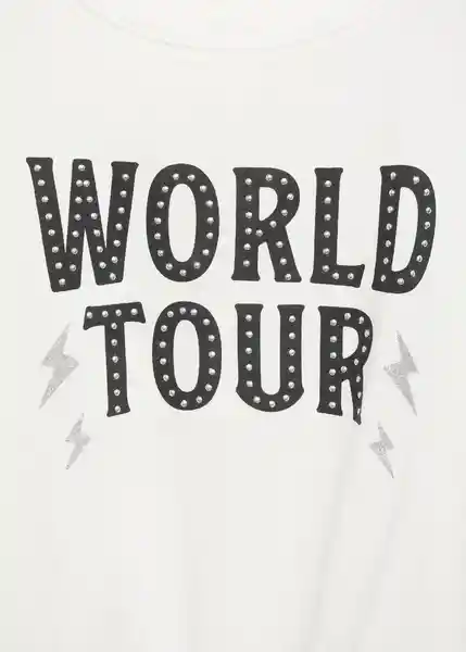 Camiseta Gira Off White Talla 14 Niños Mango