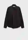 Camisa Play Negro Talla L Hombre Mango