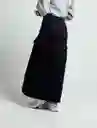 Falda Mujer Negro Puro Ultraoscuro Talla 8 441F001 Naf Naf