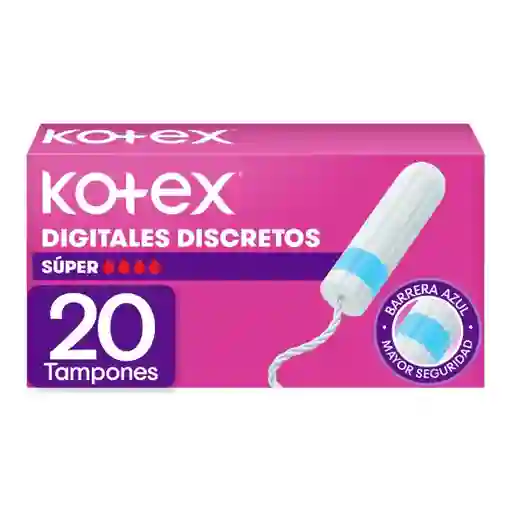 Tampones Digitales Kotex Super 20 Unidades
