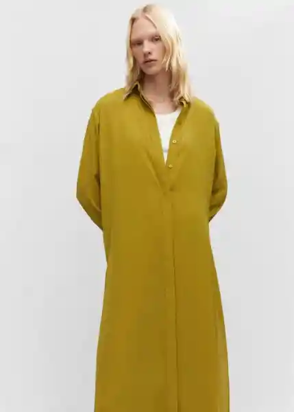 Vestido Tulipa-A Oliva Talla XL Mujer Mango