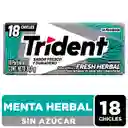 Trident Chicle Zero Azúcar Menta Herbal