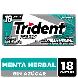 Trident Chicle Zero Azúcar Menta Herbal