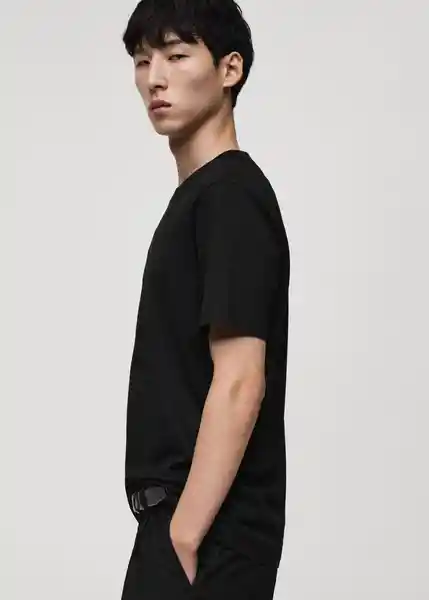 Camiseta Bellow Negro Talla XL Hombre Mango
