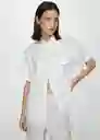 Camisa Pacha Blanco Talla XS  Mujer Mango