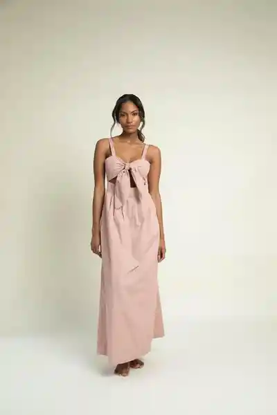 Vestido Largo Rosa Talla S