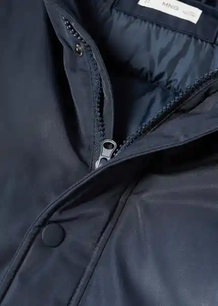 Abrigo Anorak School Navy Talla 08 Niños Mango