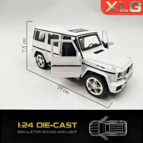 Xlg Auto de Colección a Escala Jeep Blanco