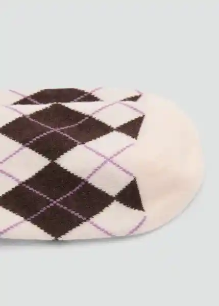 Calcetines Argyle Crudo Talla 99 Mujer Mango