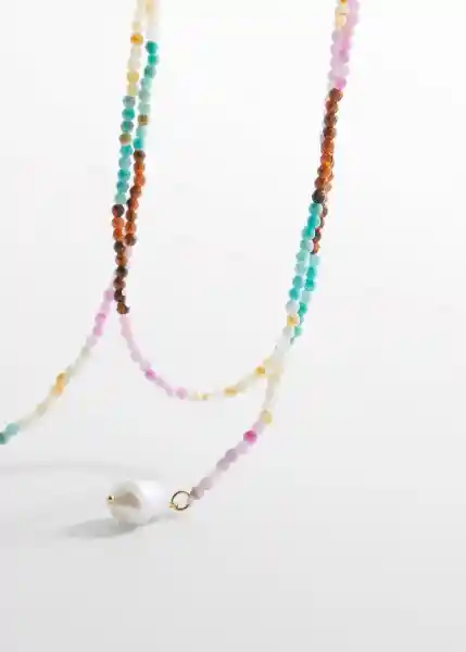 Collar Luna Rosa Pastel Talla 99 Mujer Mango