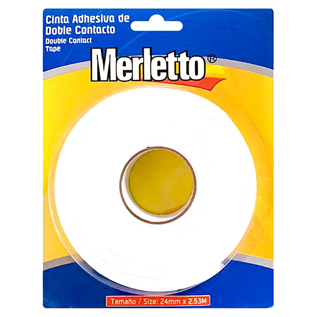 Merletto Cinta Adhesiva Doble Fax Blanca