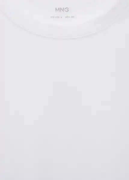 Camiseta Chalaca Blanco Talla XS Mujer Mango