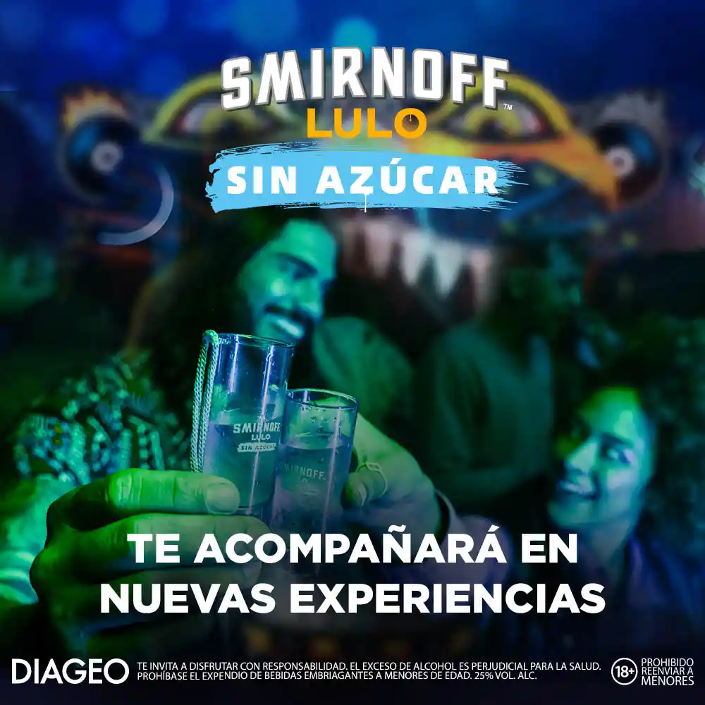 Smirnoff x1 Lulo Sin Azúcar vodka saborizado listo para tomar 375 ml