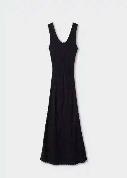 Vestido Rustin Negro Talla L Mujer Mango