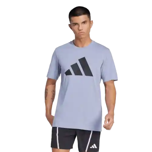 Adidas Camiseta Logo Manga Corta Entrenamiento Morado T M