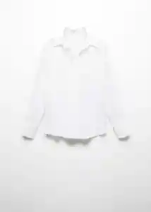 Camisa Samara Blanco Talla L Mujer Mango