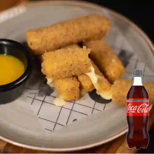 Combo Mozzarella Sticks + Coca-Cola Sabor Ligero 400 ml