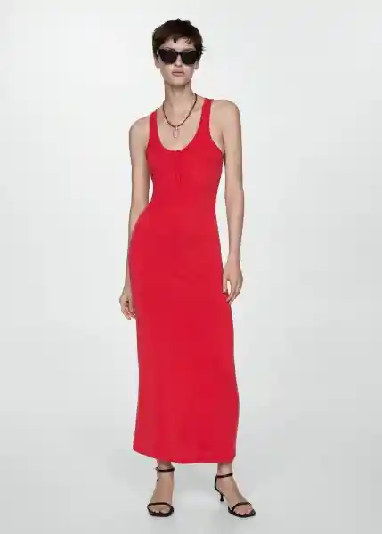 Vestido Peti Rojo Talla S Mujer Mango