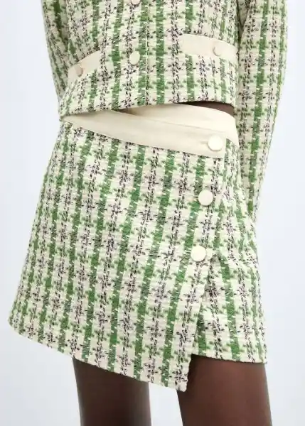 Falda Twiggy-H Verde Talla M Mujer Mango