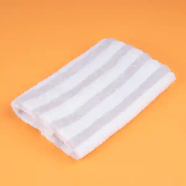 Toalla Infantil Para Baño de Algodón Con Rayas Gris Miniso