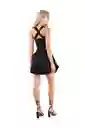 Vestido Corto Ivanna Negro Talla M Mercedes Campuzano