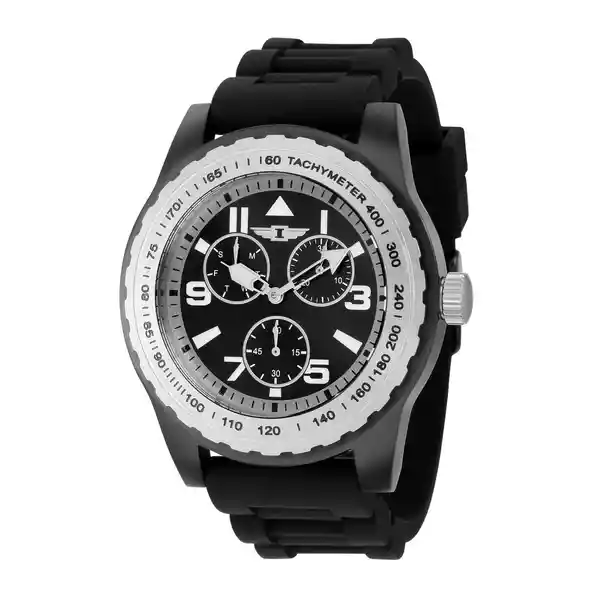 Invicta Reloj Negro y Plata Ibi36513