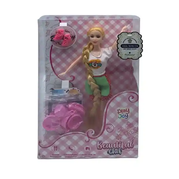 Play And Joy Muñeca Fashion Con Accesorio Beauty Chef