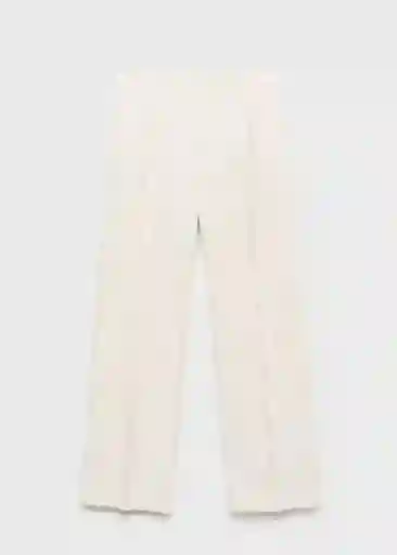 Pantalón Leo Crudo Talla 38 Mujer Mango