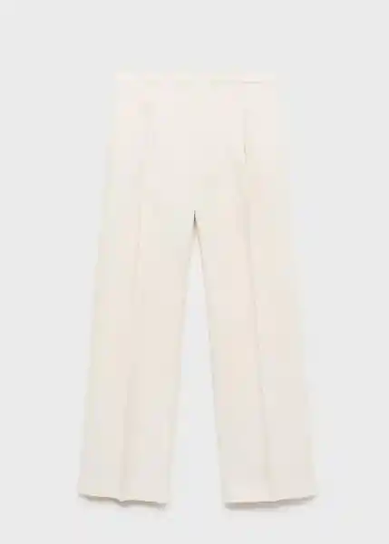 Pantalón Leo Crudo Talla 38 Mujer Mango