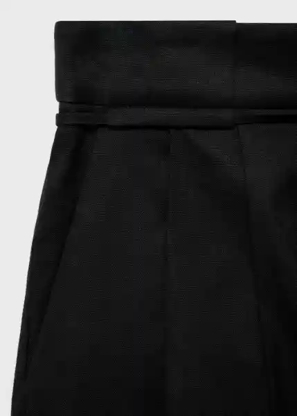 Short Paulo Negro Talla 44 Mujer Mango