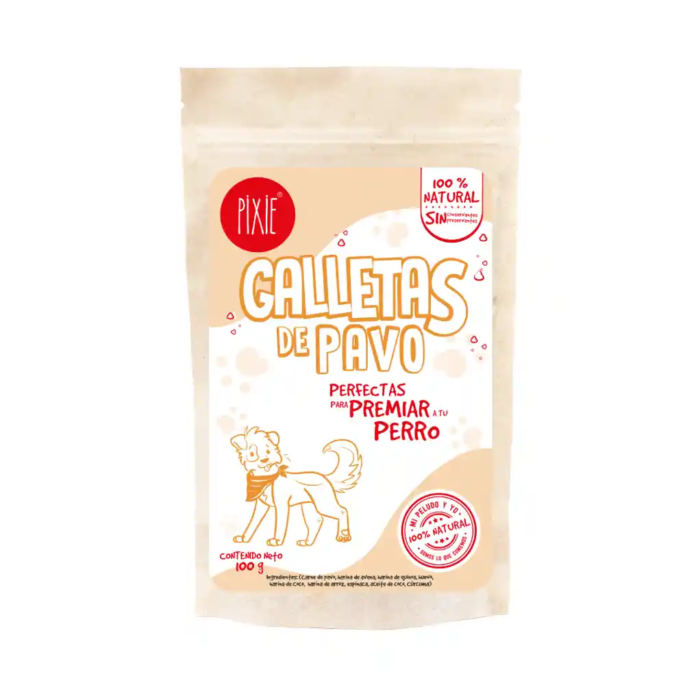 Galletas Pavo Pixie Perro 100 Gr