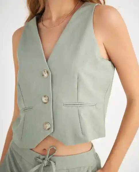 Chaqueta Verde Milicia Medio Talla S 629F009 Esprit