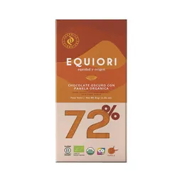 Equiori Chocolate Oscuro con Panela Orgánica 72 % Cacao