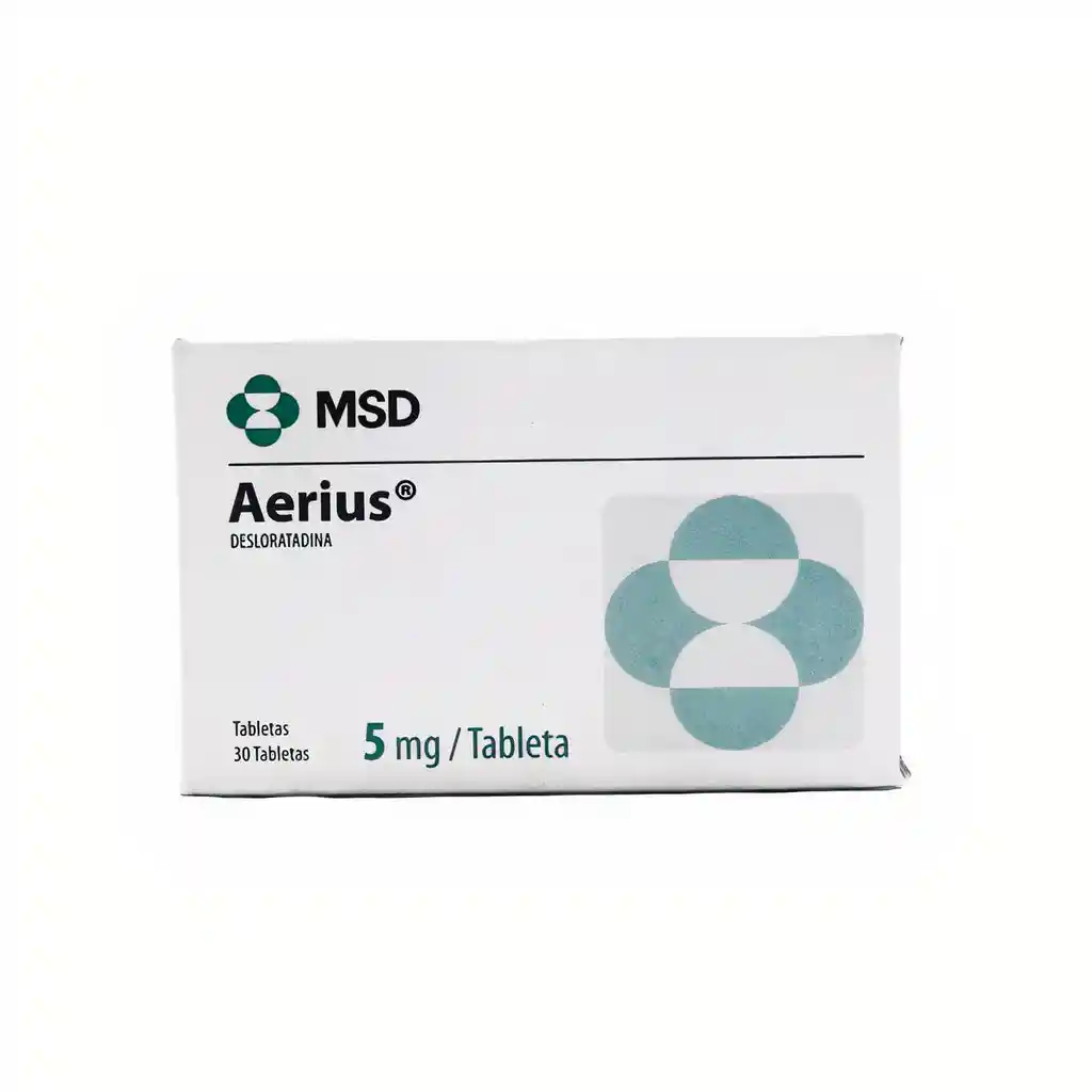 Aerius Merck Sharp Dohme 5 Mg 30 Tabletas A