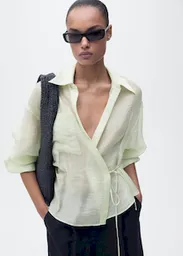 Camisa Agua Agua Talla M Mujer Mango