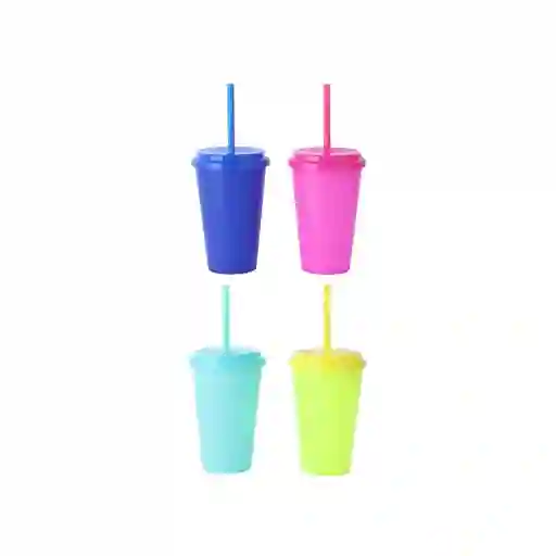 Set de Vasos Plásticos Cambian de Color 360 mL Miniso