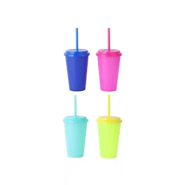 Set de Vasos Plásticos Cambian de Color 360 mL Miniso