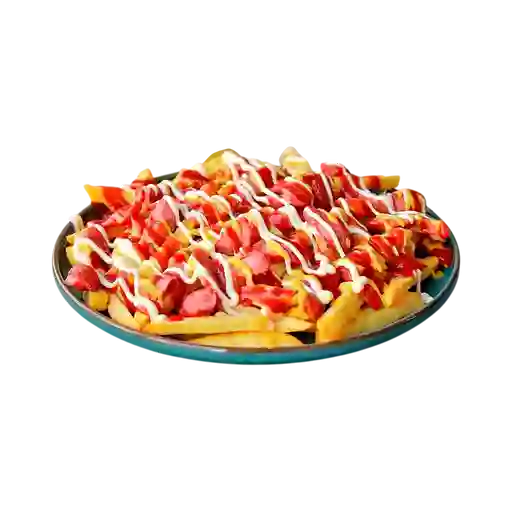 Salchipapa con Queso