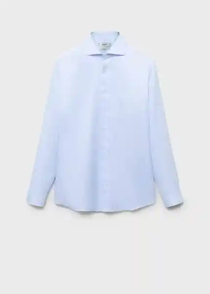 Camisa Emporda Celeste Talla L Hombre Mango